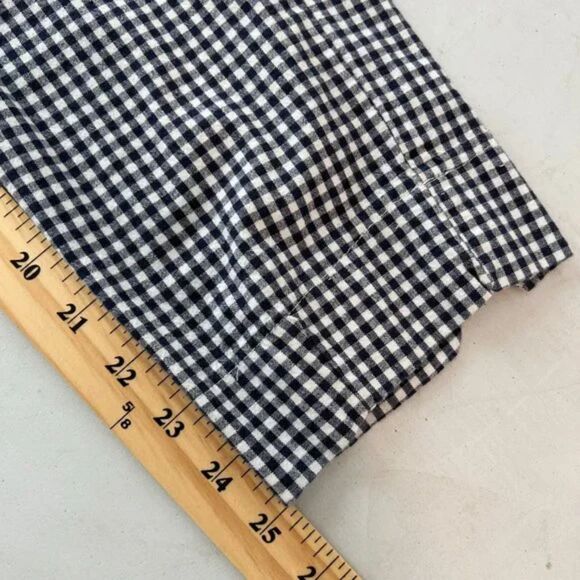 Brandy Melville x John Galt Gingham Tilden Pants Ankle Crop Blue White - Picture 9 of 11